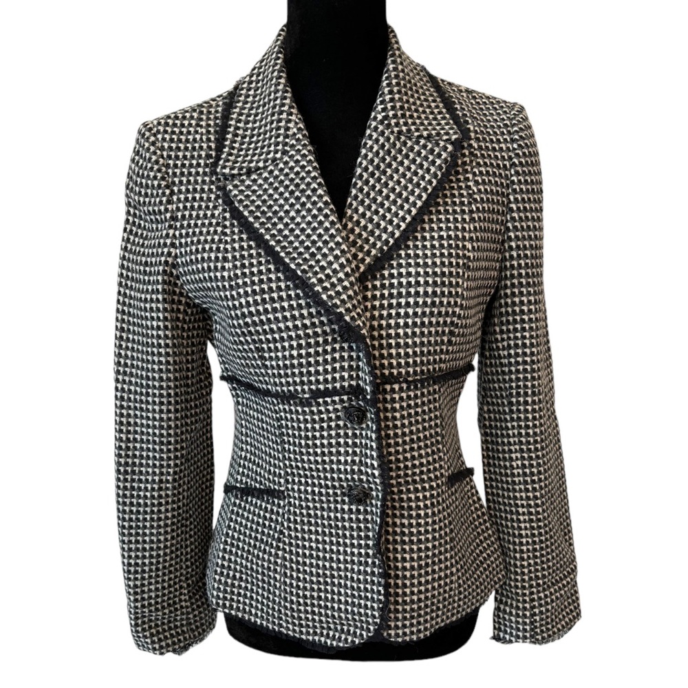 Tahari Black & White Jacket Size 6 - Picture 2 of 9